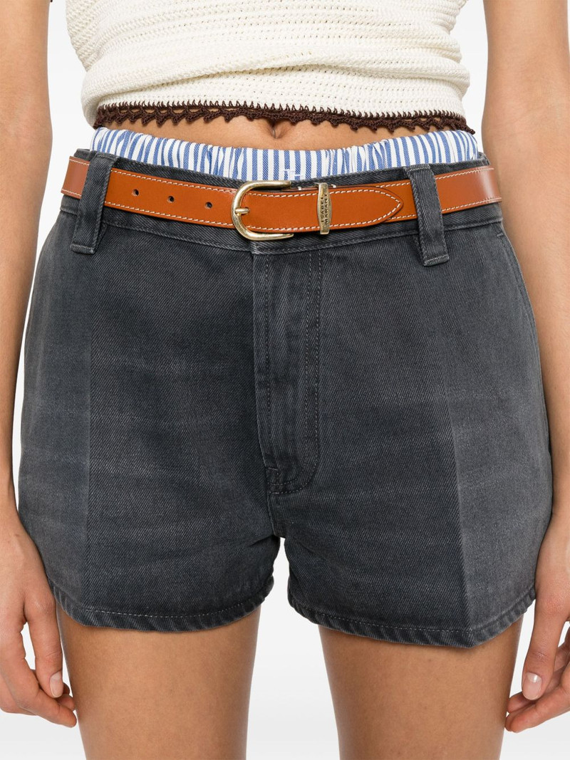 logo-embroidered cotton mini shorts 5
