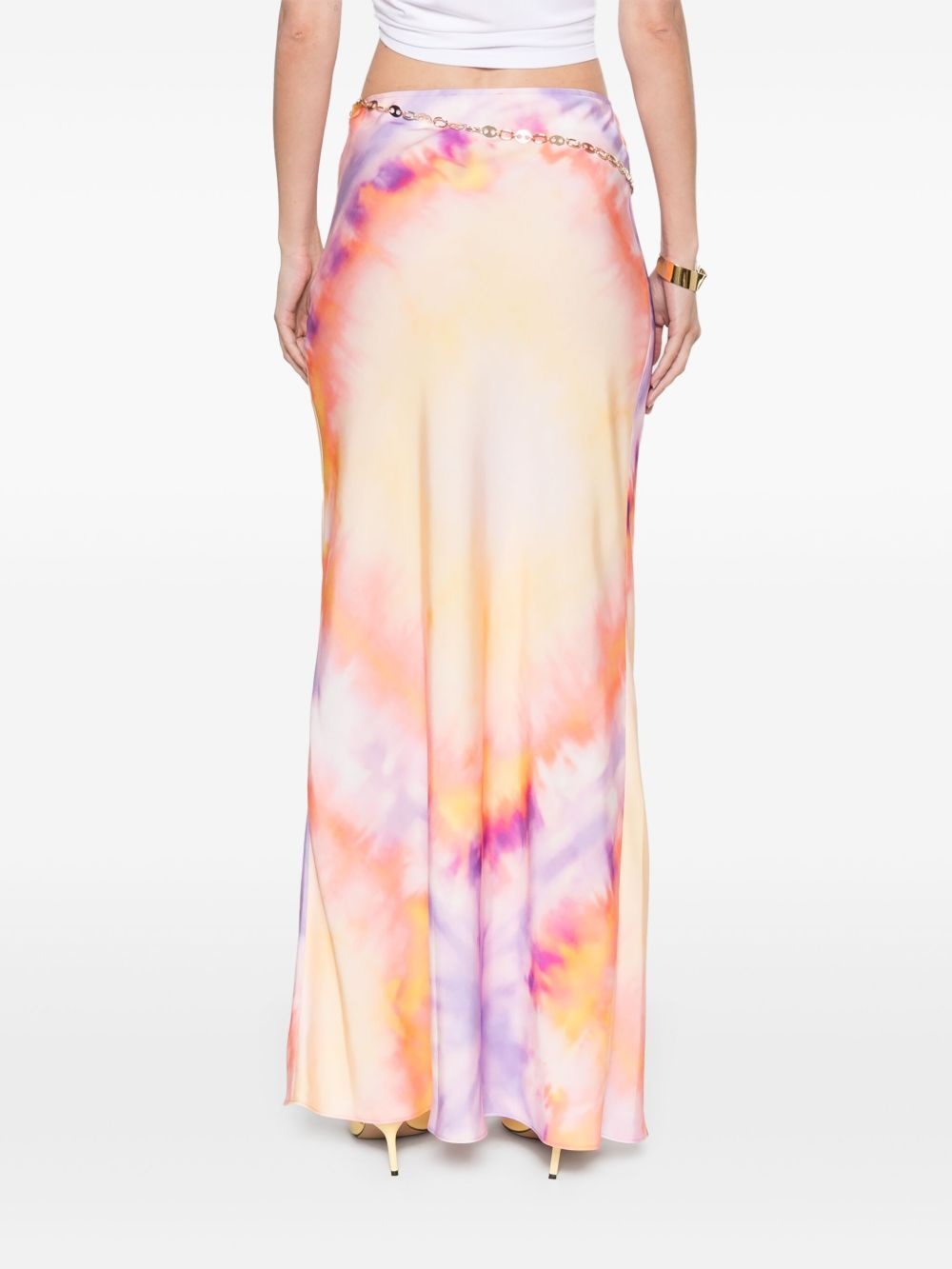 tie-dye print maxi skirt - 4
