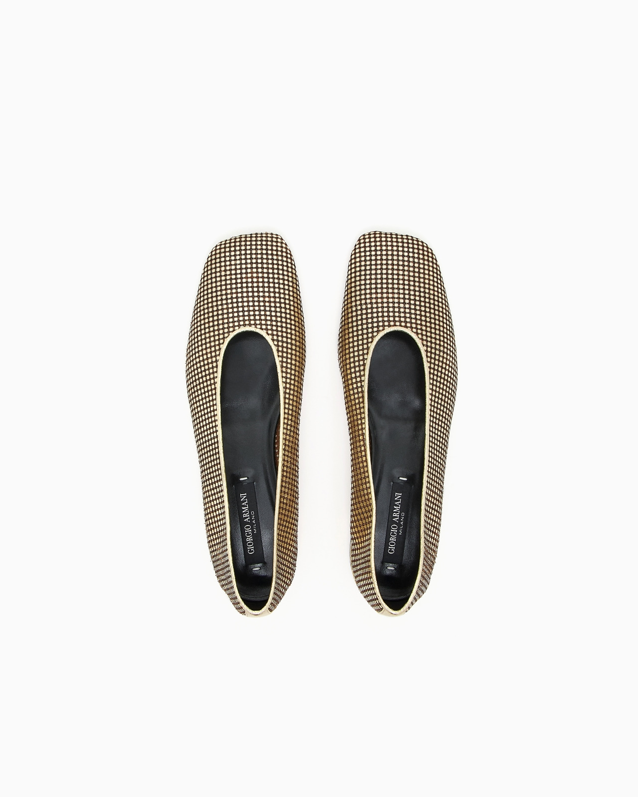 PERFORATED LAMÉ LEATHER BALLERINAS - 3