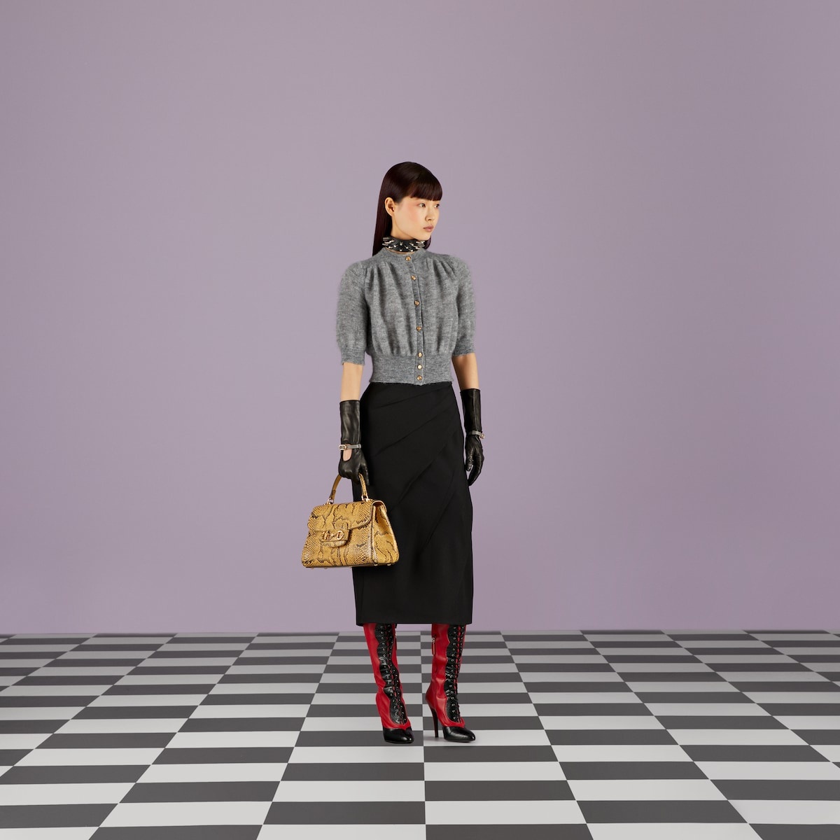 Wool skirt with draping - 2