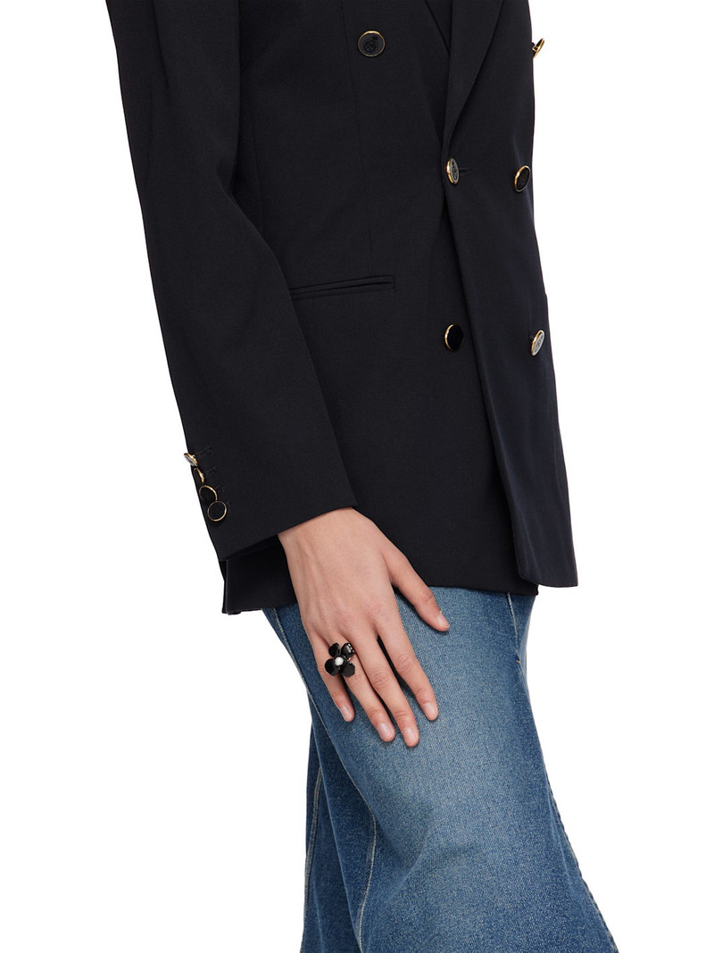 A.P.C. Gold & Black Fleur Ring outlook