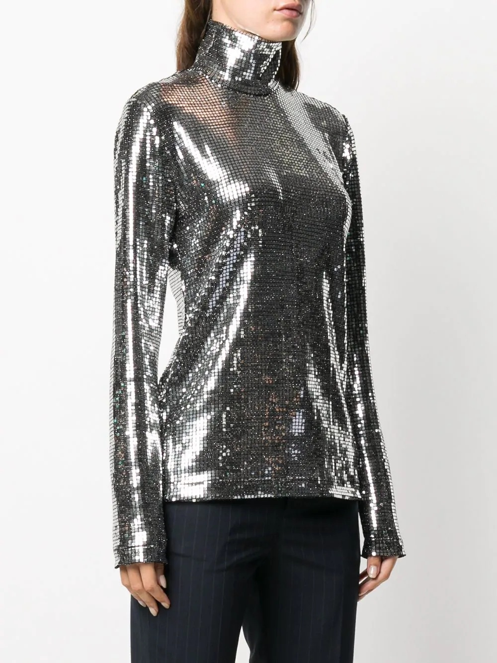 chain-mail sequinned top - 3