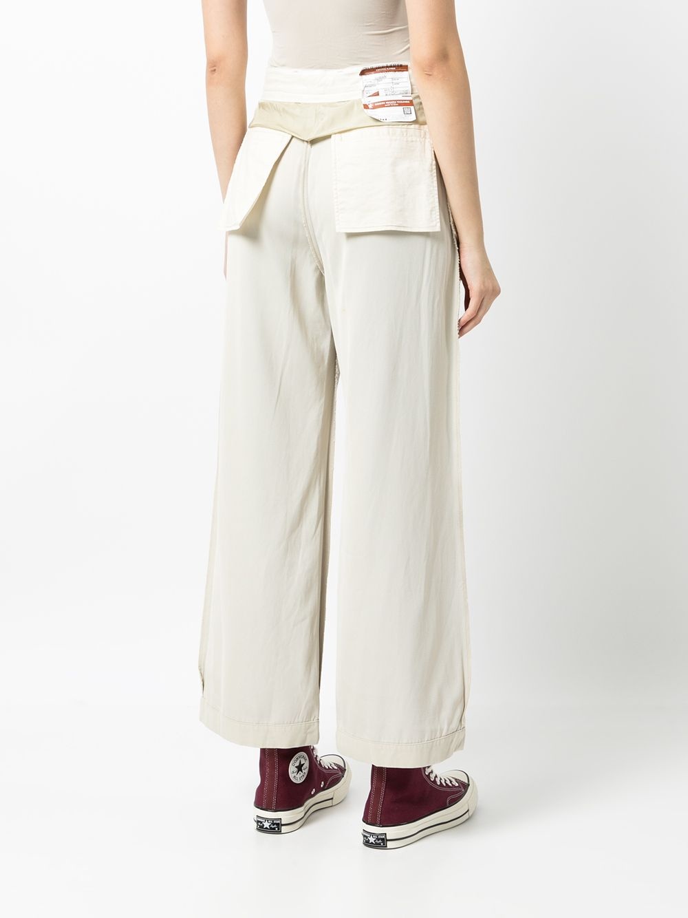 wide-leg high-waisted trousers - 4