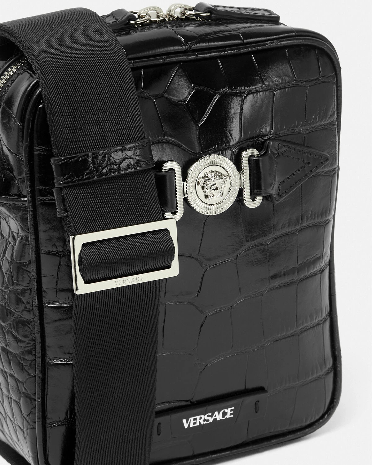 Croc-Effect Medusa Biggie Crossbody Bag - 5