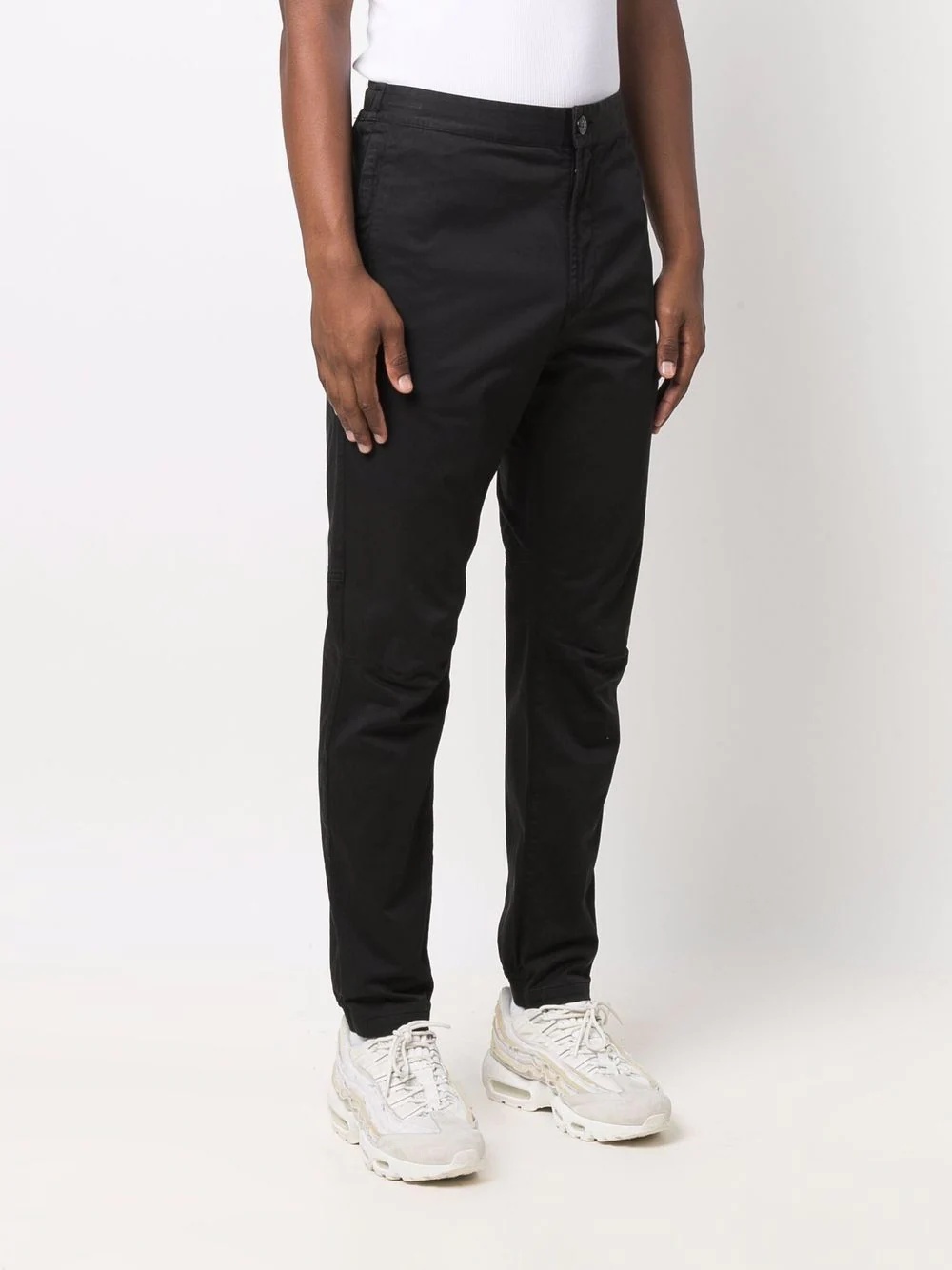 logo-patch straight-leg chinos - 3