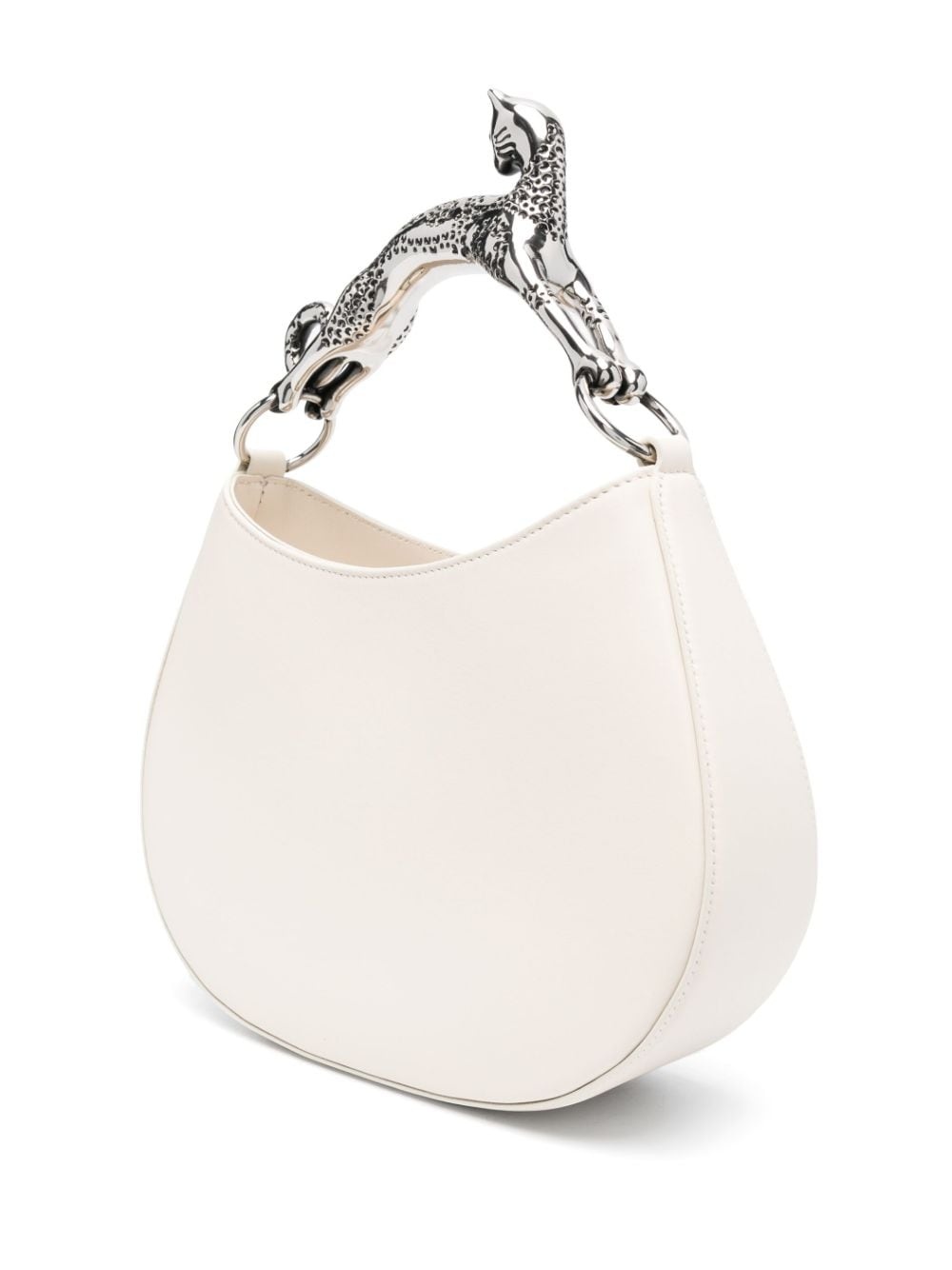 sculpted-handle leather tote bag - 3