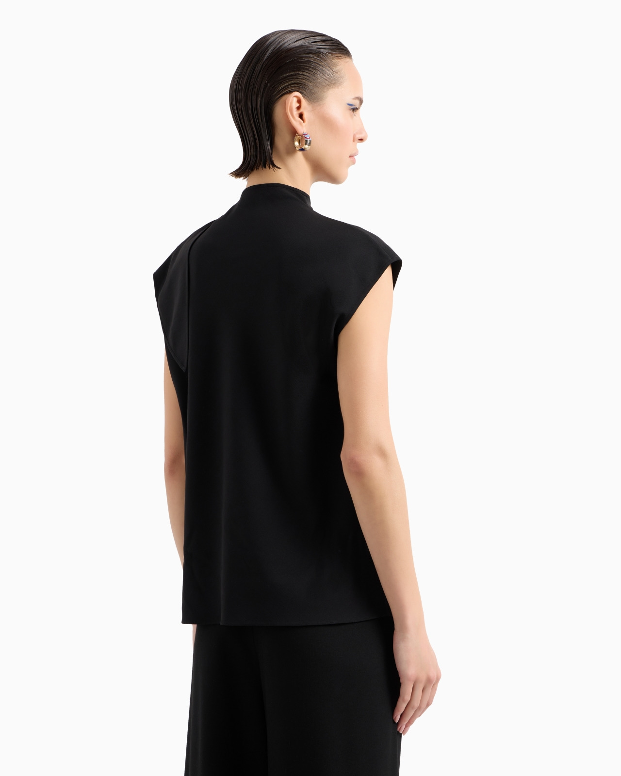 STRETCH BARATHEA-WOOL BLOUSE - 3