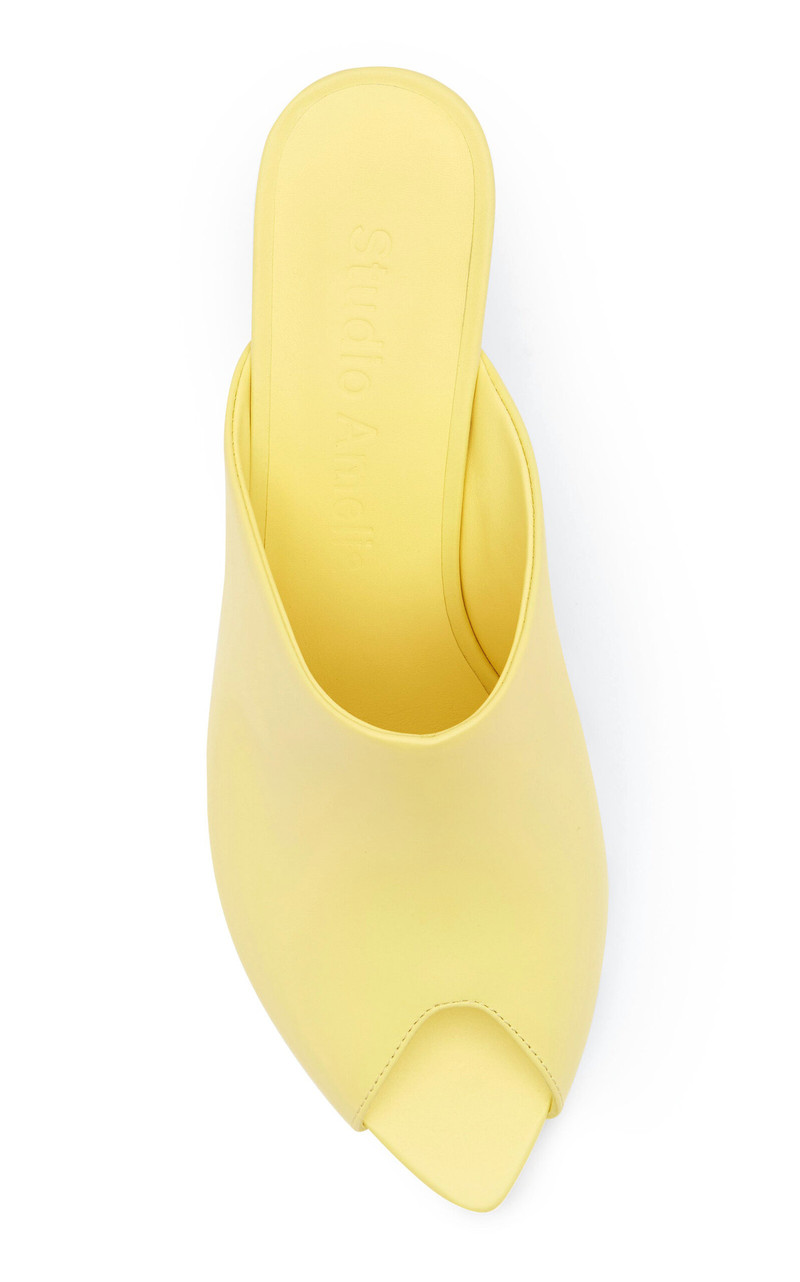 Studio Amelia Helix Leather Mules yellow outlook
