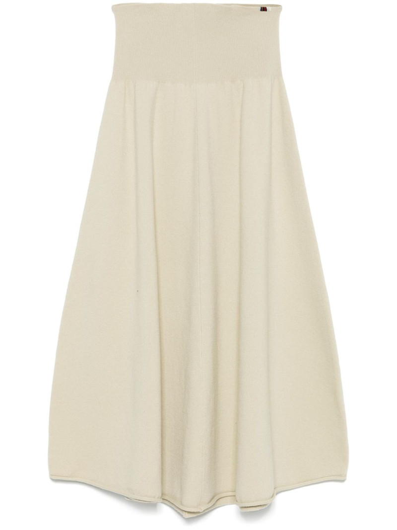 high-waisted draped skirt 1