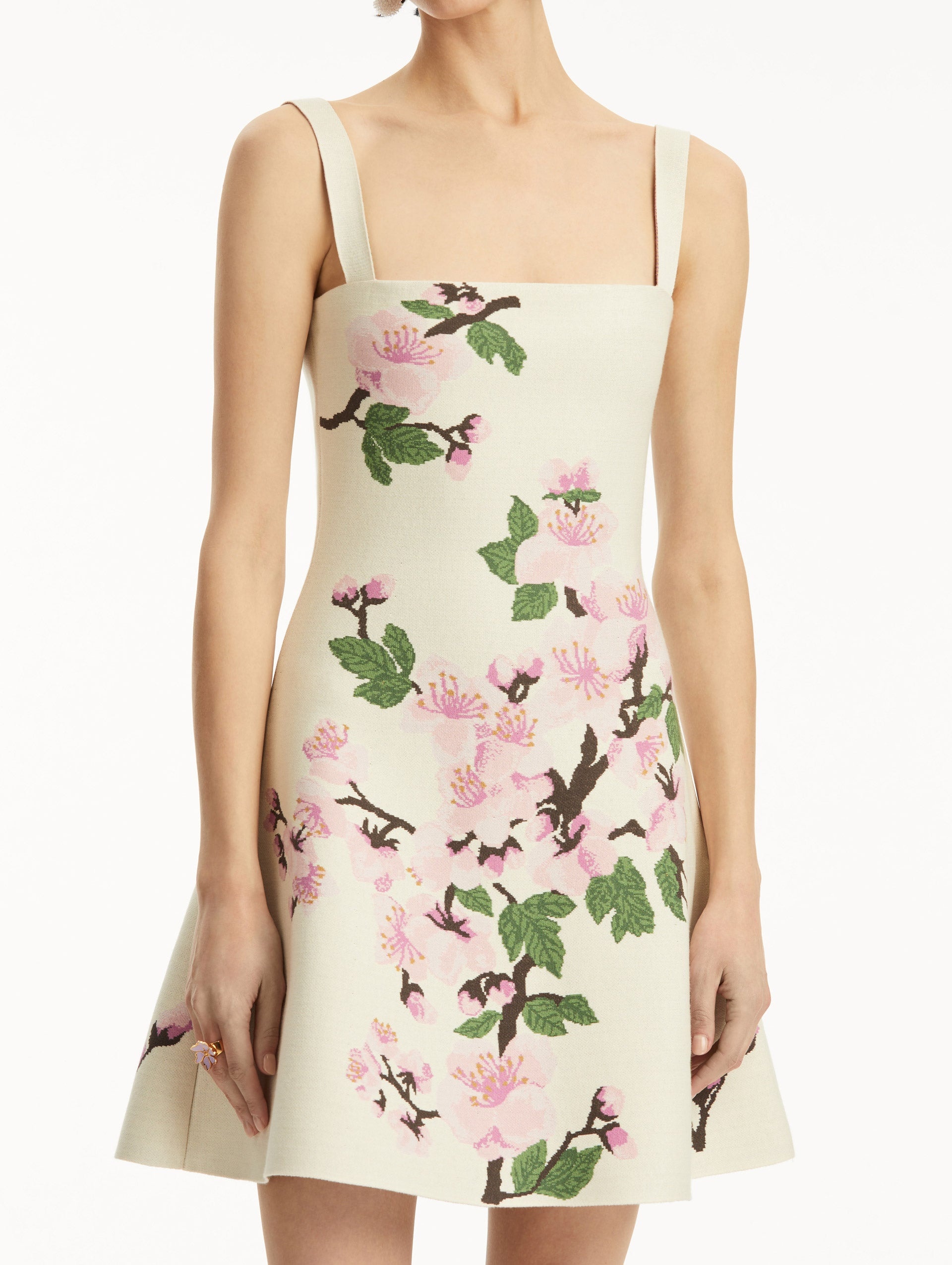 CHERRY BLOSSOM JACQUARD DRESS - 5