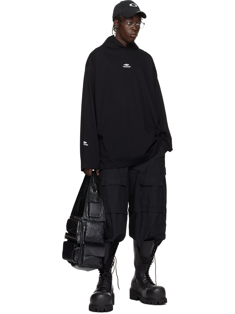 BALENCIAGA Black Light Ripstop Large Cargo Pants outlook