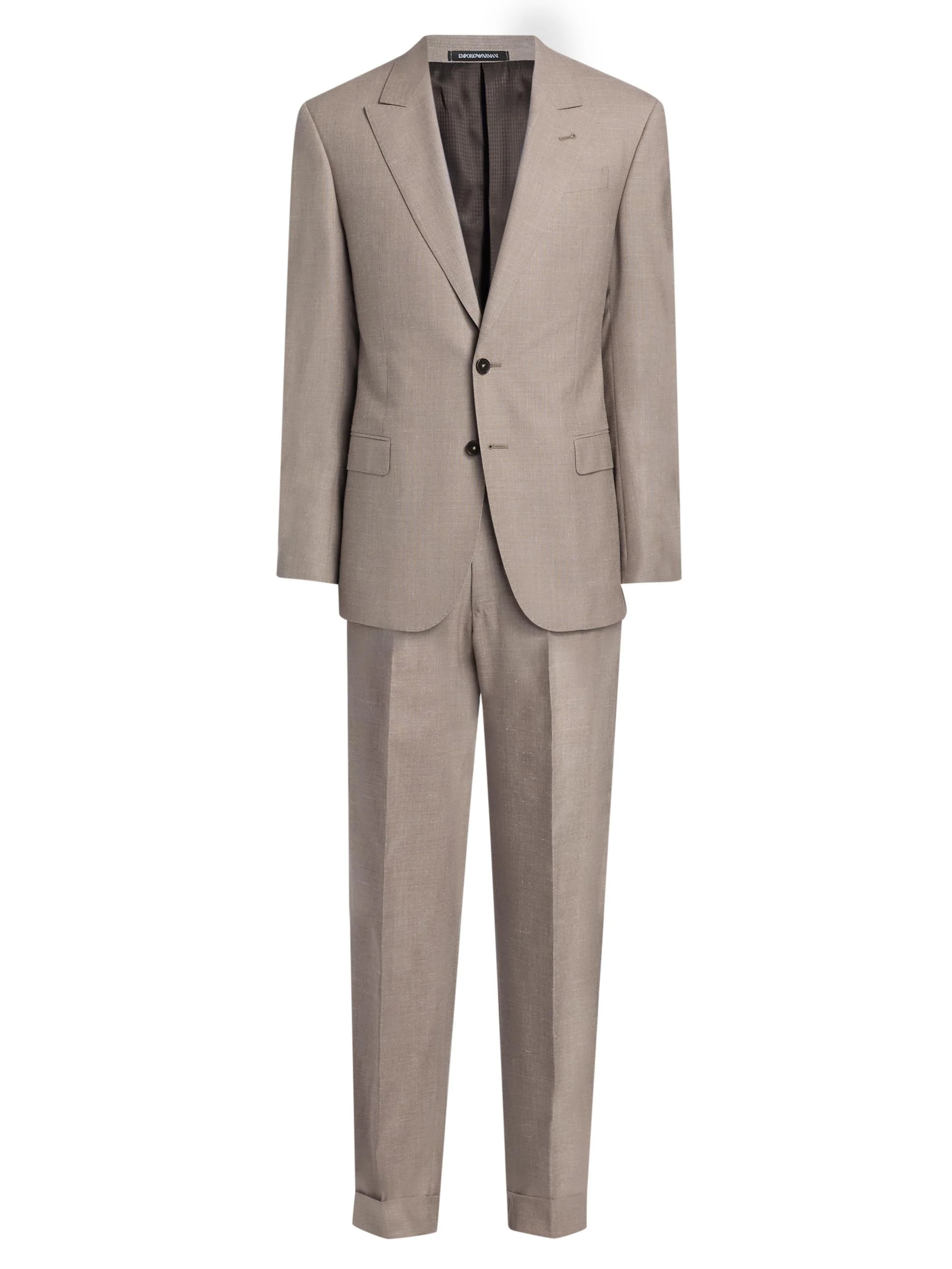 Men's Tonal Textured Single-Breasted Wool, Silk & Linen Suit - Tan - 1