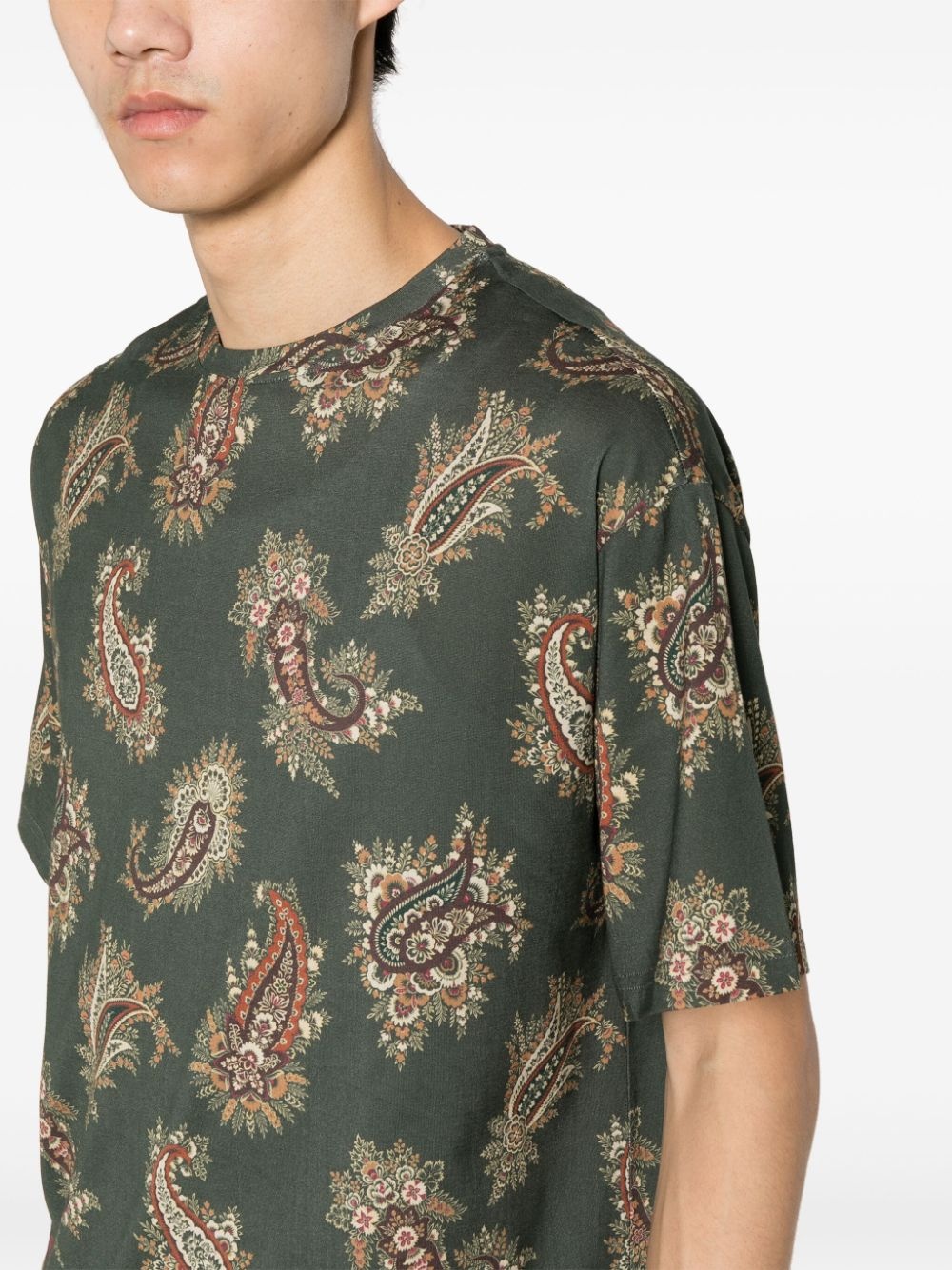 paisley-print cotton T-shirt - 5