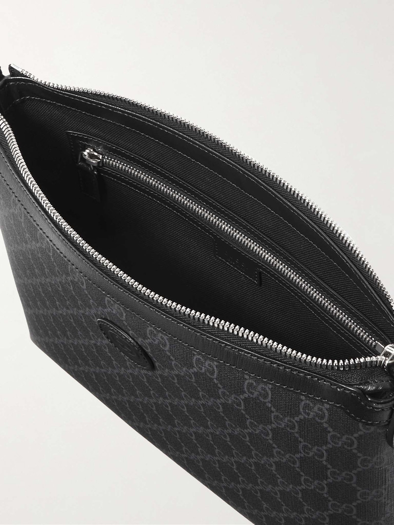 GG Rétro Leather-Trimmed Coated-Canvas Messenger Bag 3