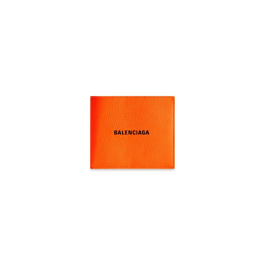 Cash Square Folded Wallet in Fluo Orange - 1