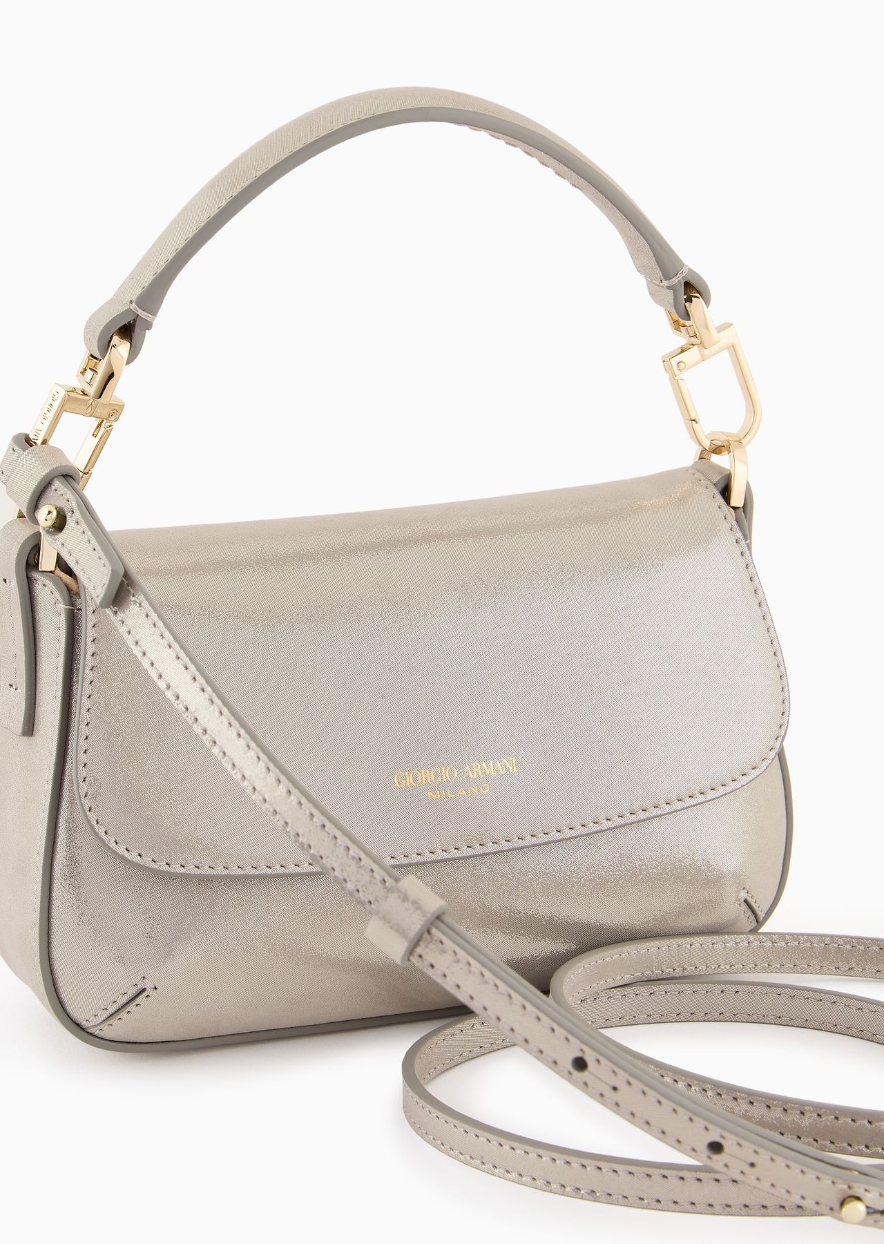 La Prima mini baguette bag in shiny nubuck - 5