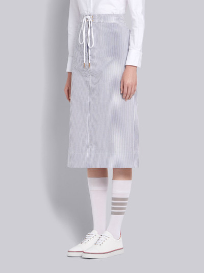 Thom Browne Navy Seersucker Board Short Skirt outlook