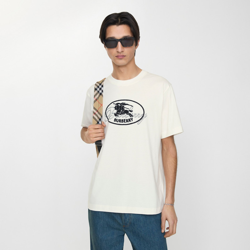Burberry Knight Stamp Cotton T-shirt outlook