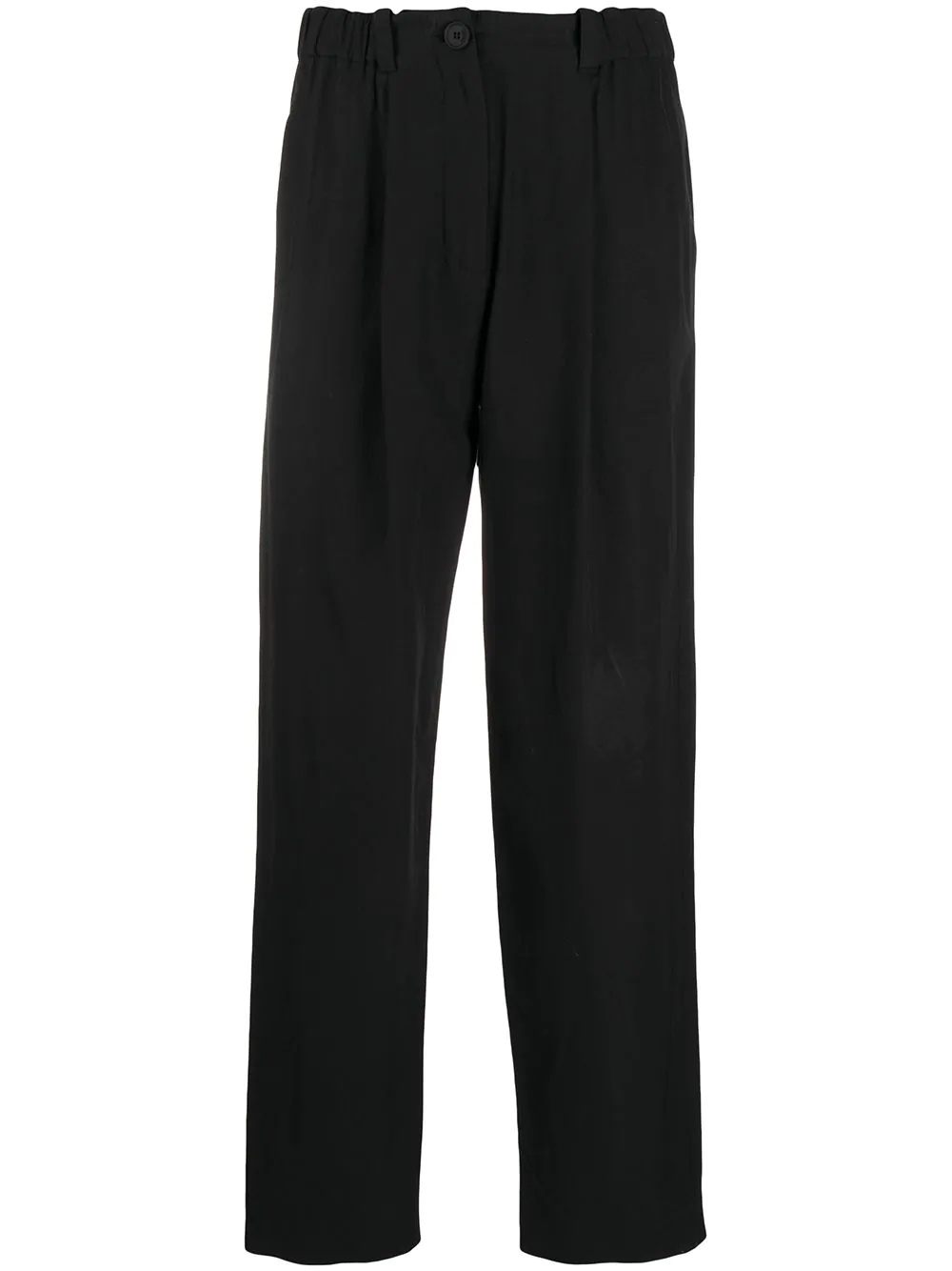 high-waisted cropped trousers - 1