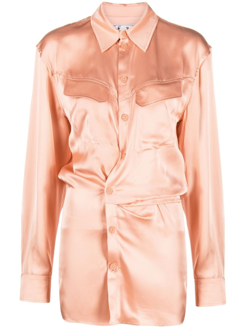 TOYBOX SATIN TWIST SHIRT DRES 1