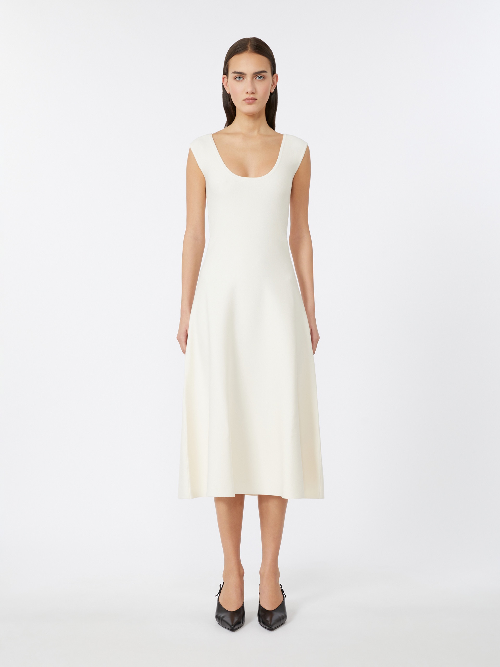 FURETTO Stretch viscose calf-length dress - 3