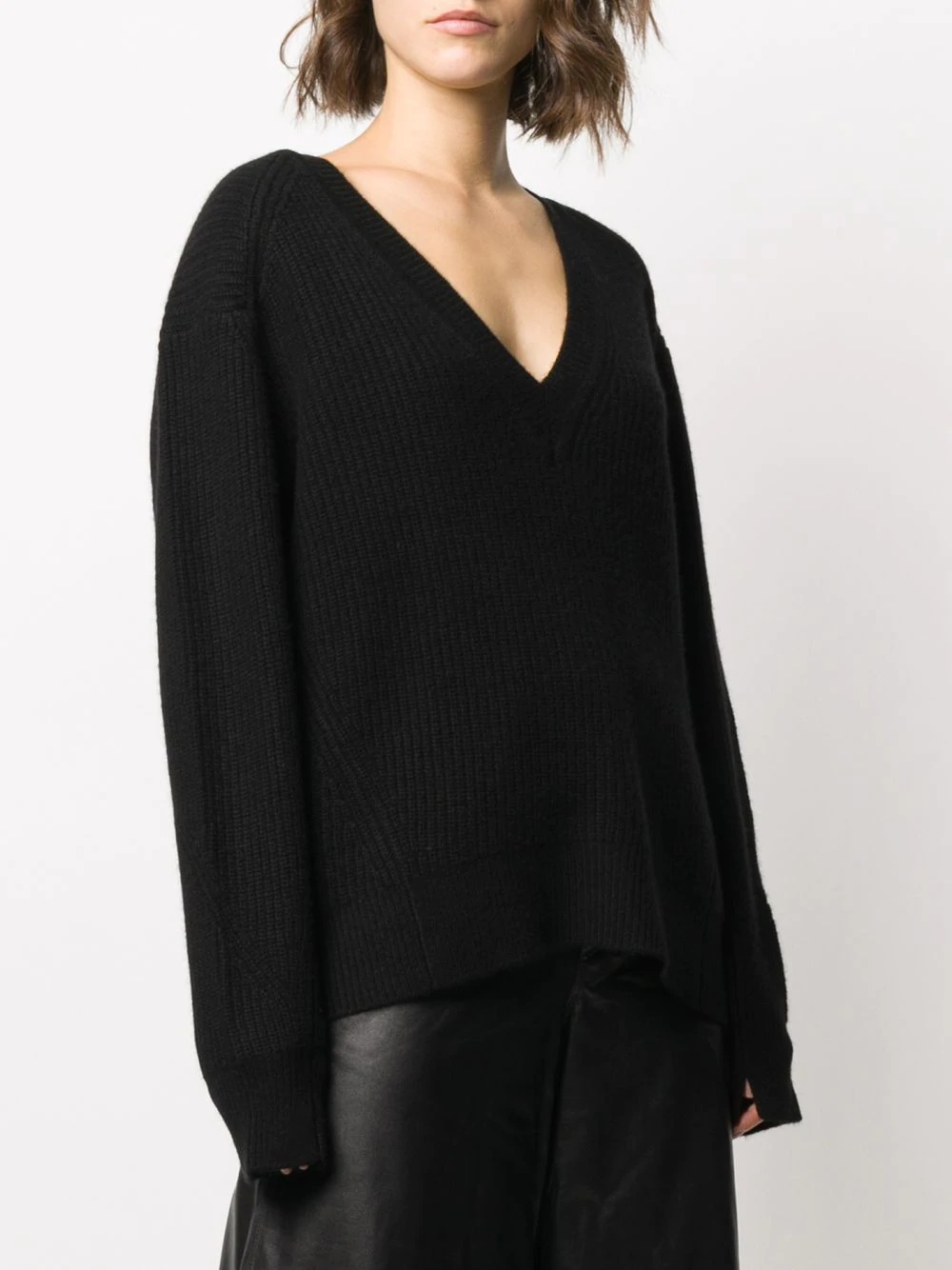 v-neck cashmere jumper - 3