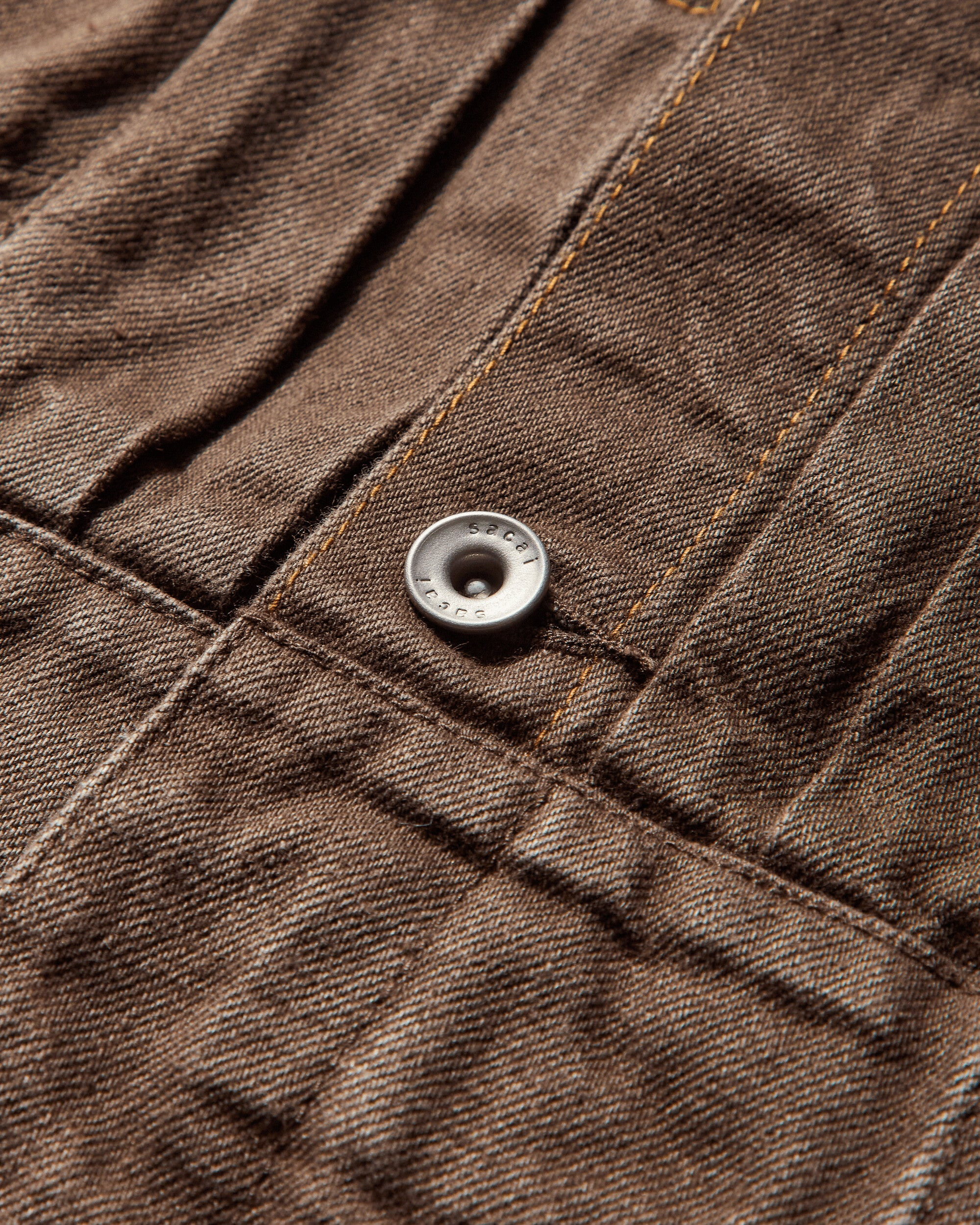 Men's Denim Jacket Brown - 3