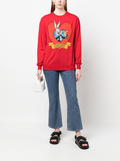Moschino Bugs Bunny intarsia-knit jumper outlook