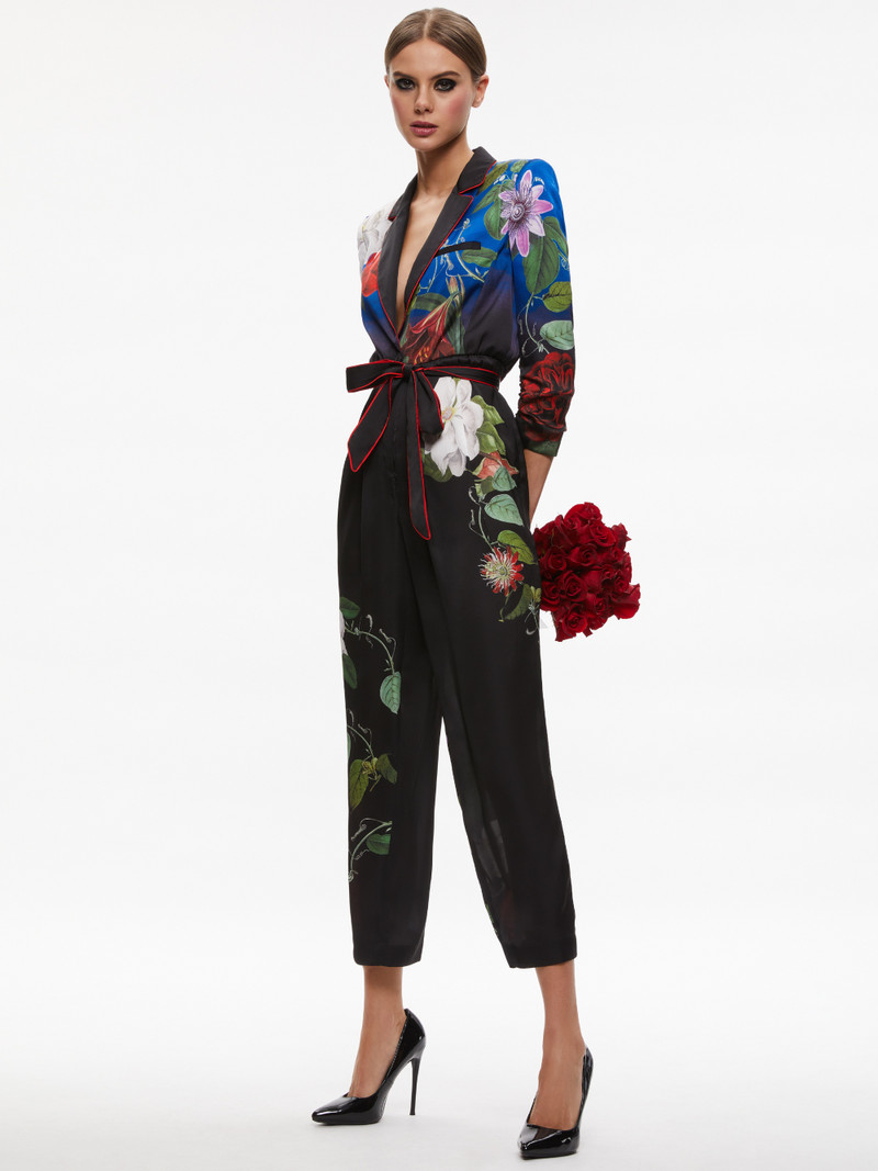 Alice + Olivia LOUETTA TIE WAIST JUMPSUIT outlook