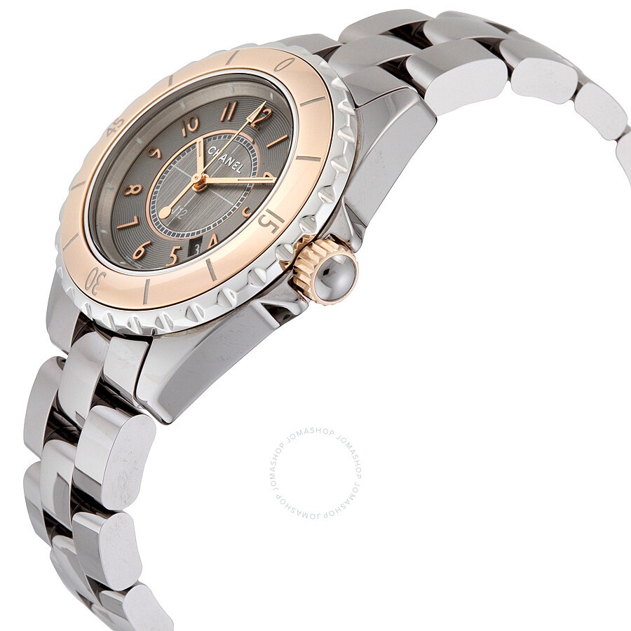 Chanel J12 Grey Dial Titanium Ceramic Automatic Ladies Watch H4197 - 2