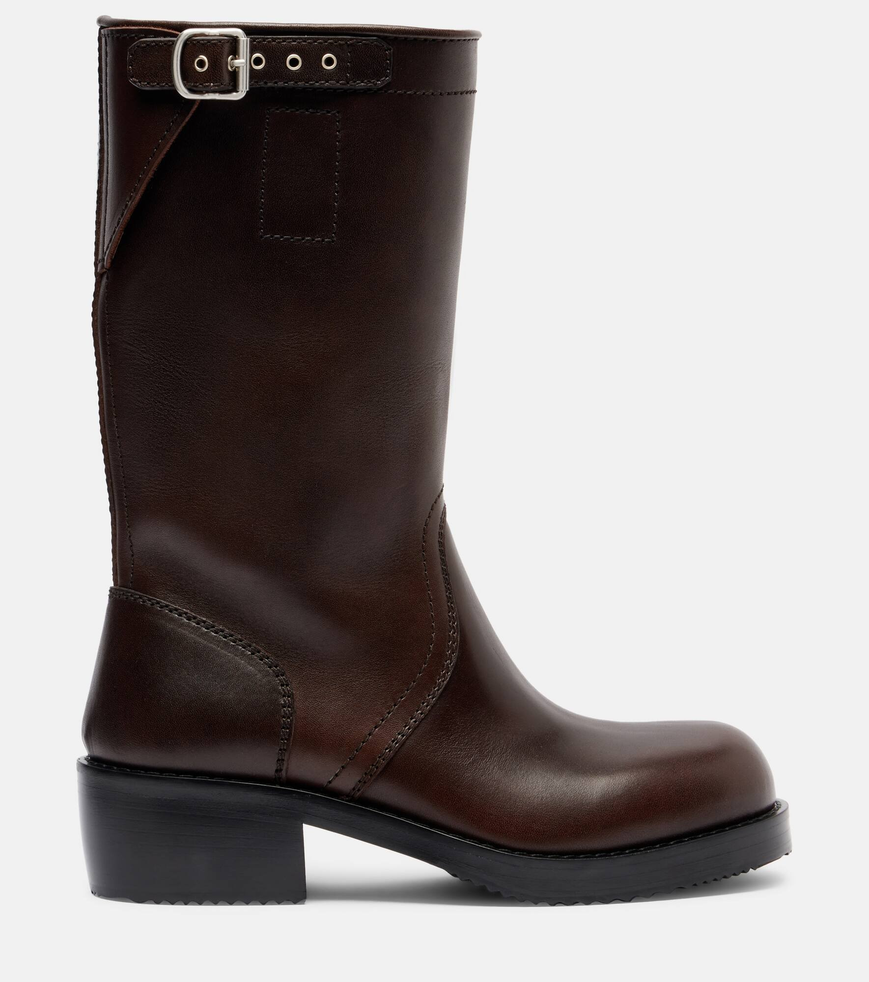 Leather biker boots - 4