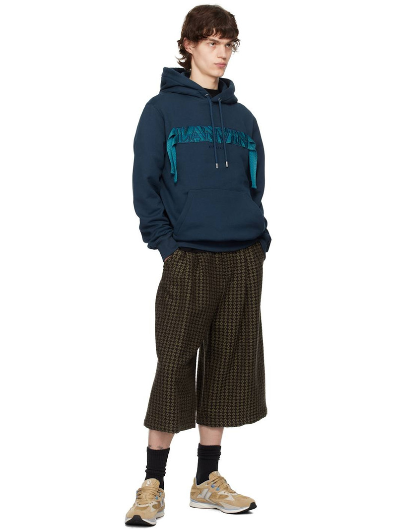 Lanvin Beige & Blue Meteor Runner Sneakers outlook