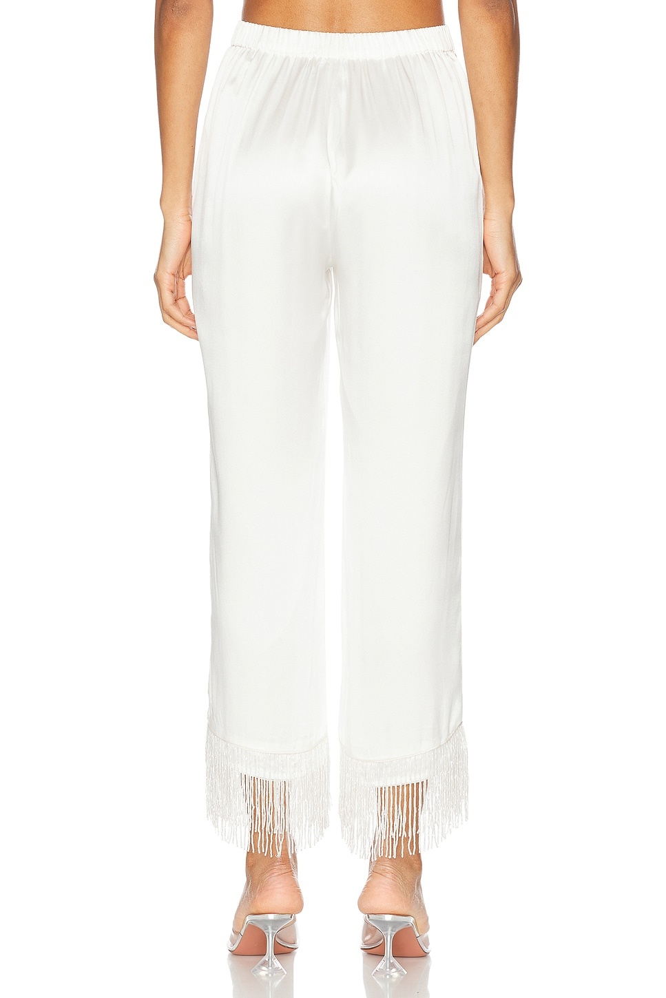 X Galia Lahav Beaded Fringe Silk Pant - 4
