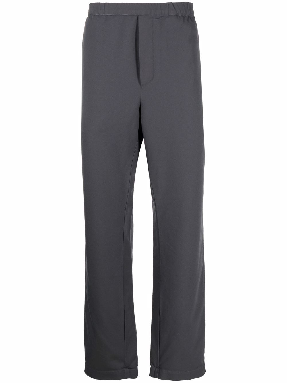 straight-leg cotton trousers - 1