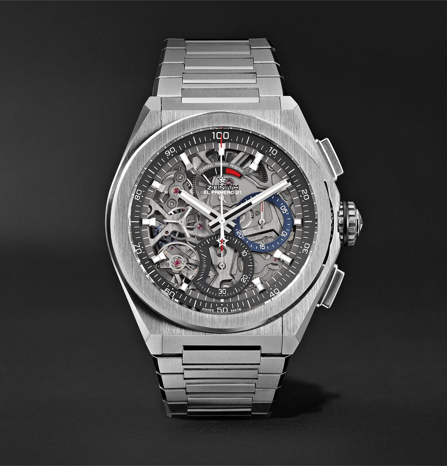 Defy El Primero 21 Chronograph 44mm Brushed-Titanium Watch, Ref. No. 95.9000.9004/78.M9000 - 1