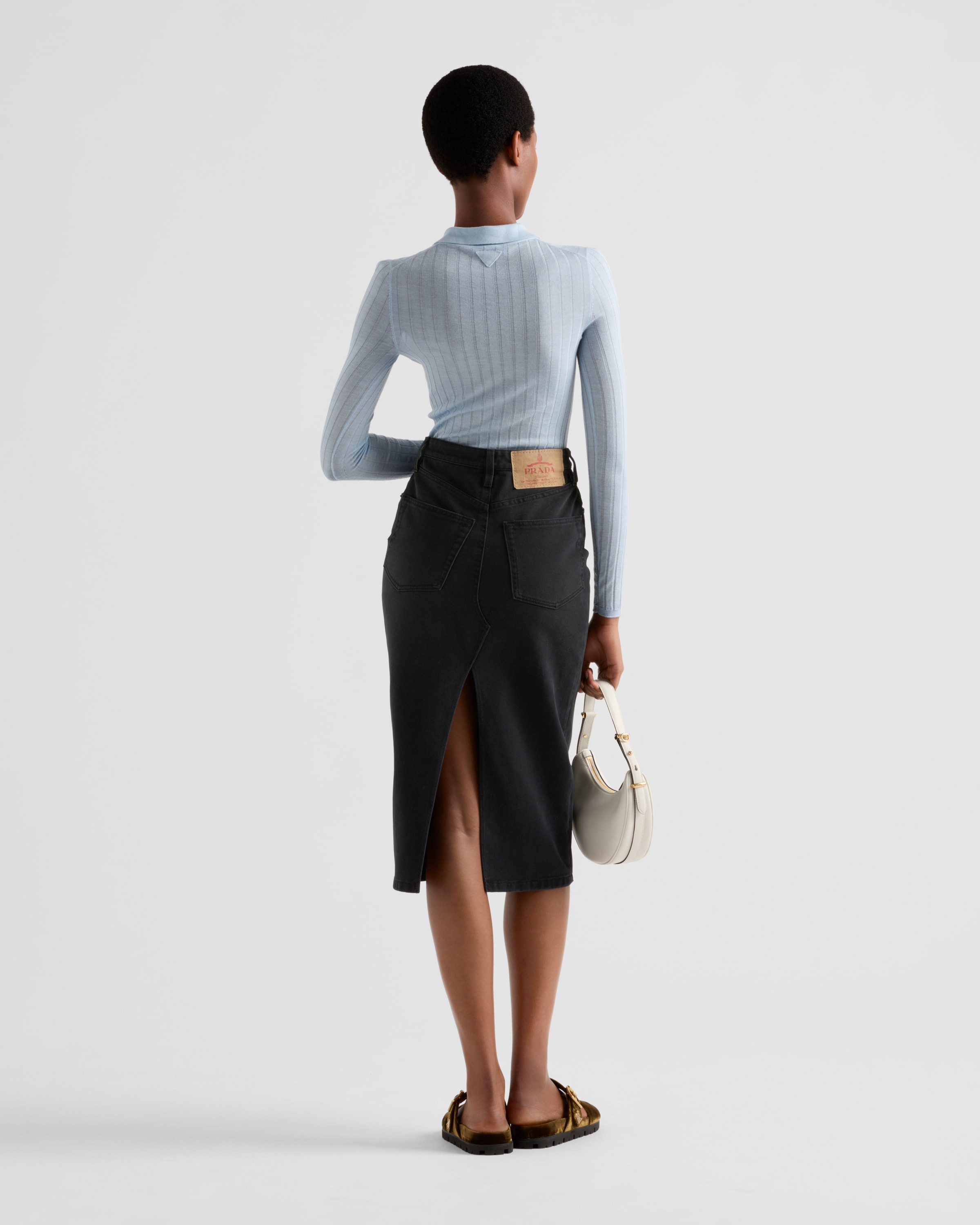 Cashmere and silk polo shirt - 5