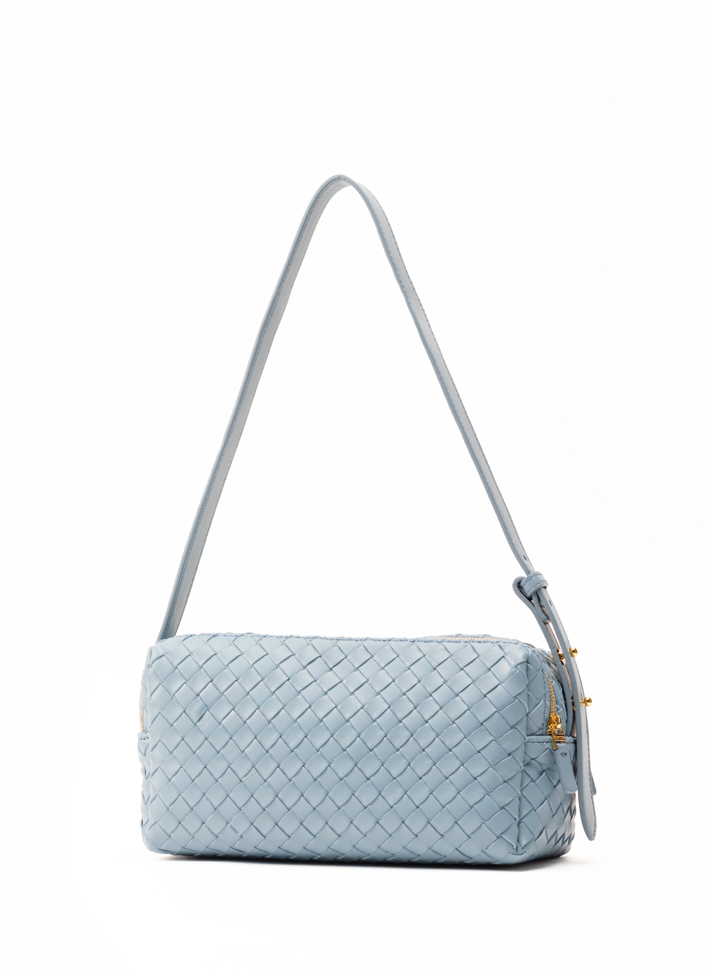Trousse Woven Leather Artic Blue - 3