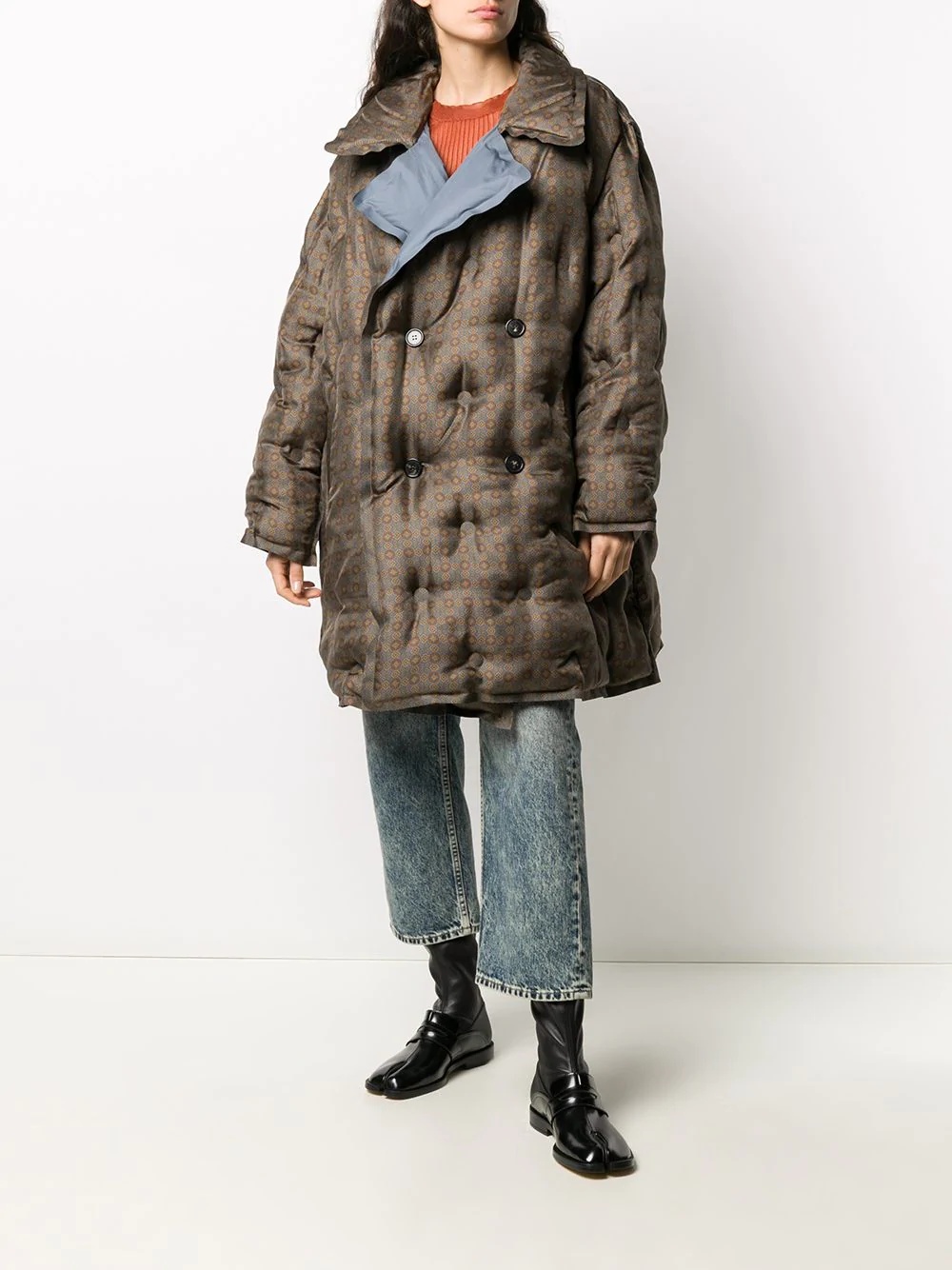 quilted oversized coat - 6