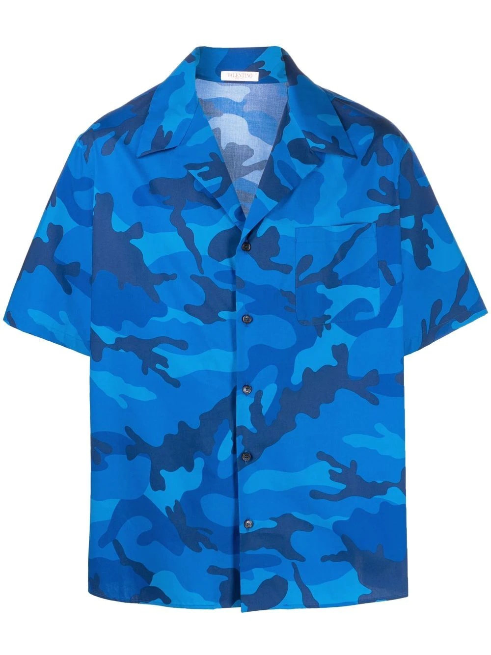 camouflage-print short-sleeved shirt - 1