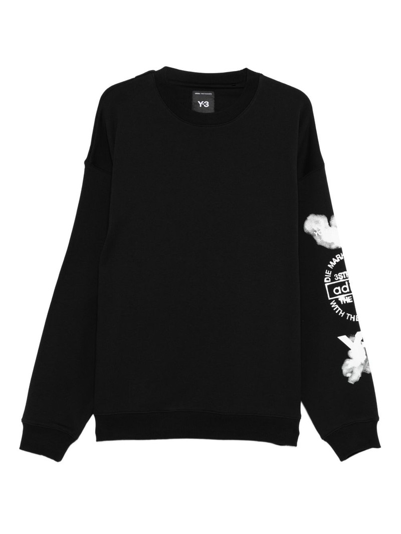 cloud-print crew-neck sweatshirt 1