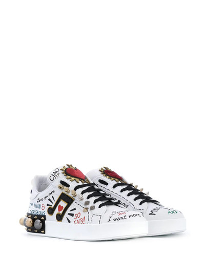 Dolce & Gabbana Portofino appliqué sneakers outlook