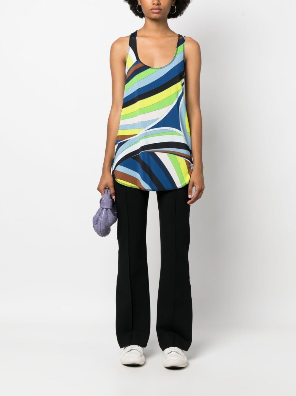 Iride-print sleeveless tank top - 2