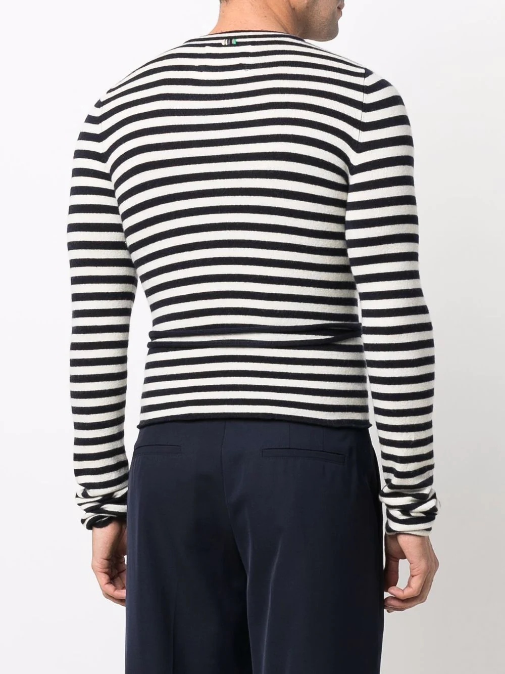 striped side-tie knit jumper - 5