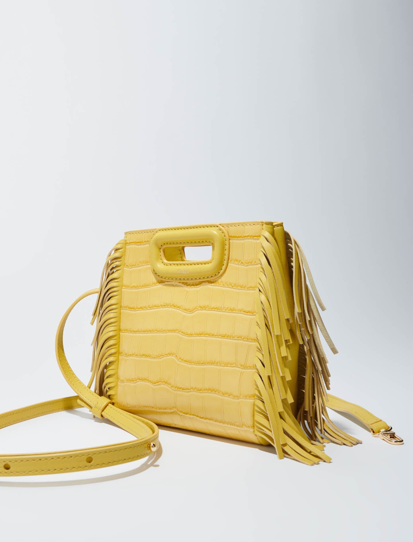 Mini embossed-leather M bag with chain - 2