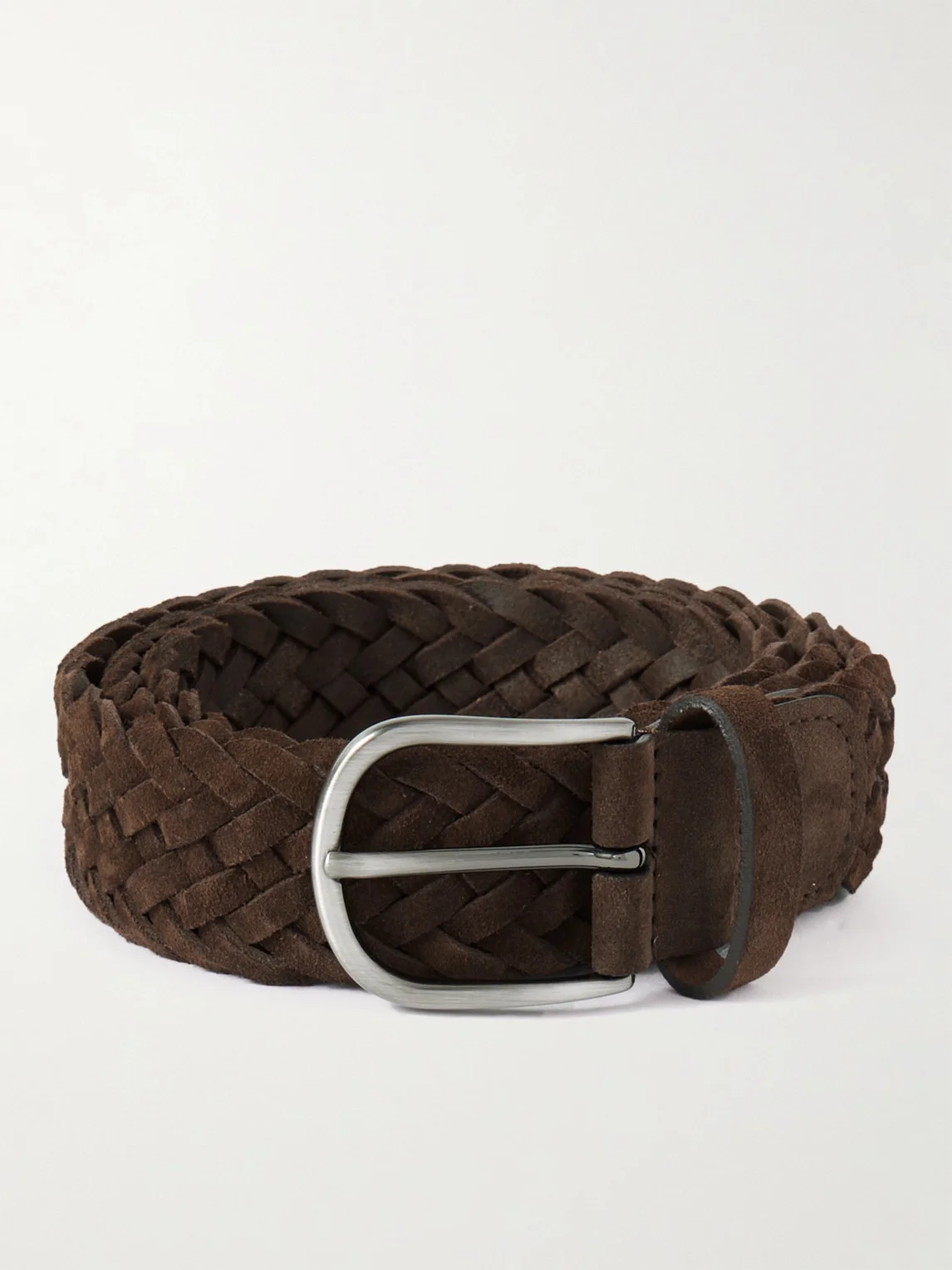 3.5cm Woven Suede Belt - 1