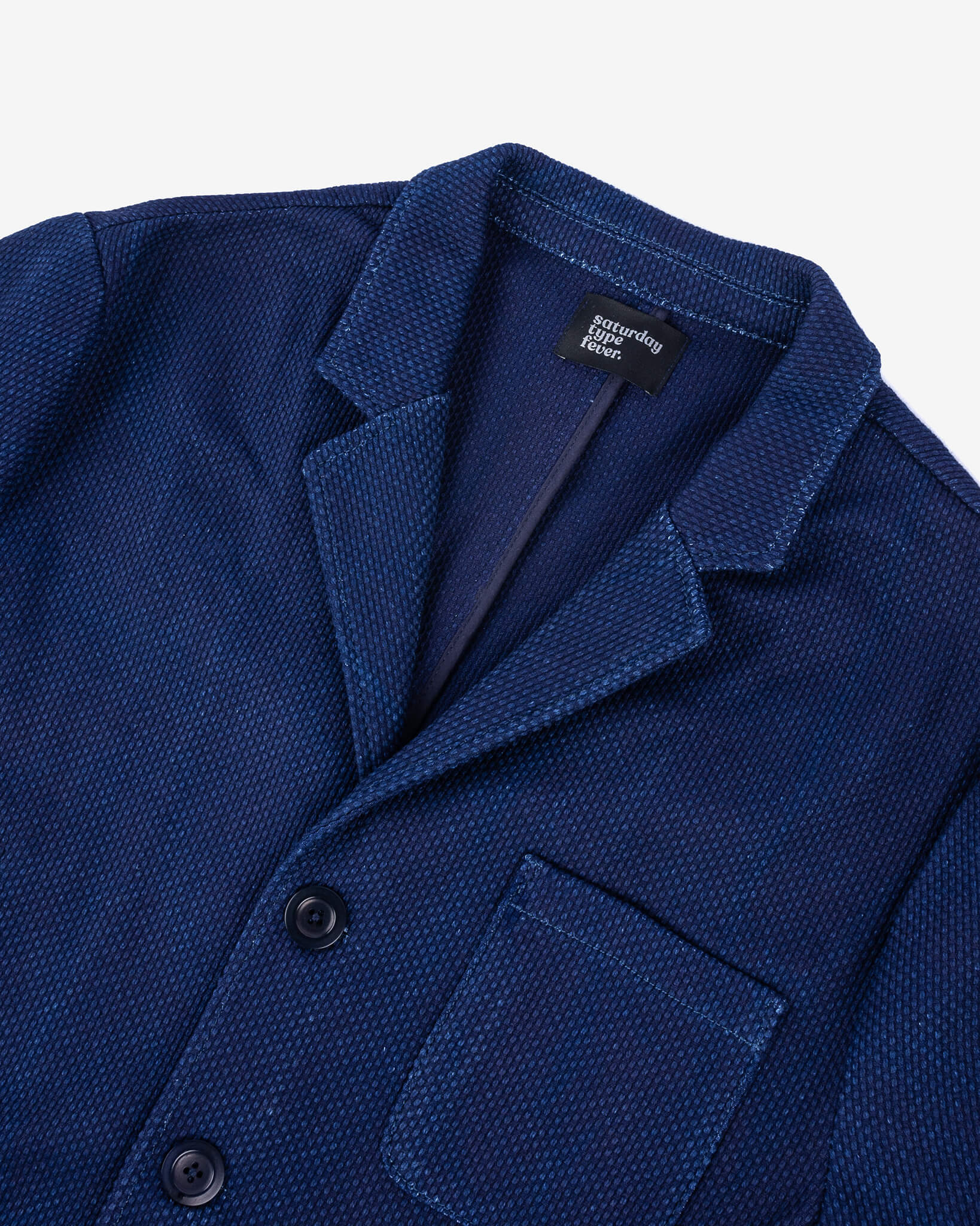 STF-SBZR-IND SaturdayTypeFever - Sashiko Blazer - Indigo - 7
