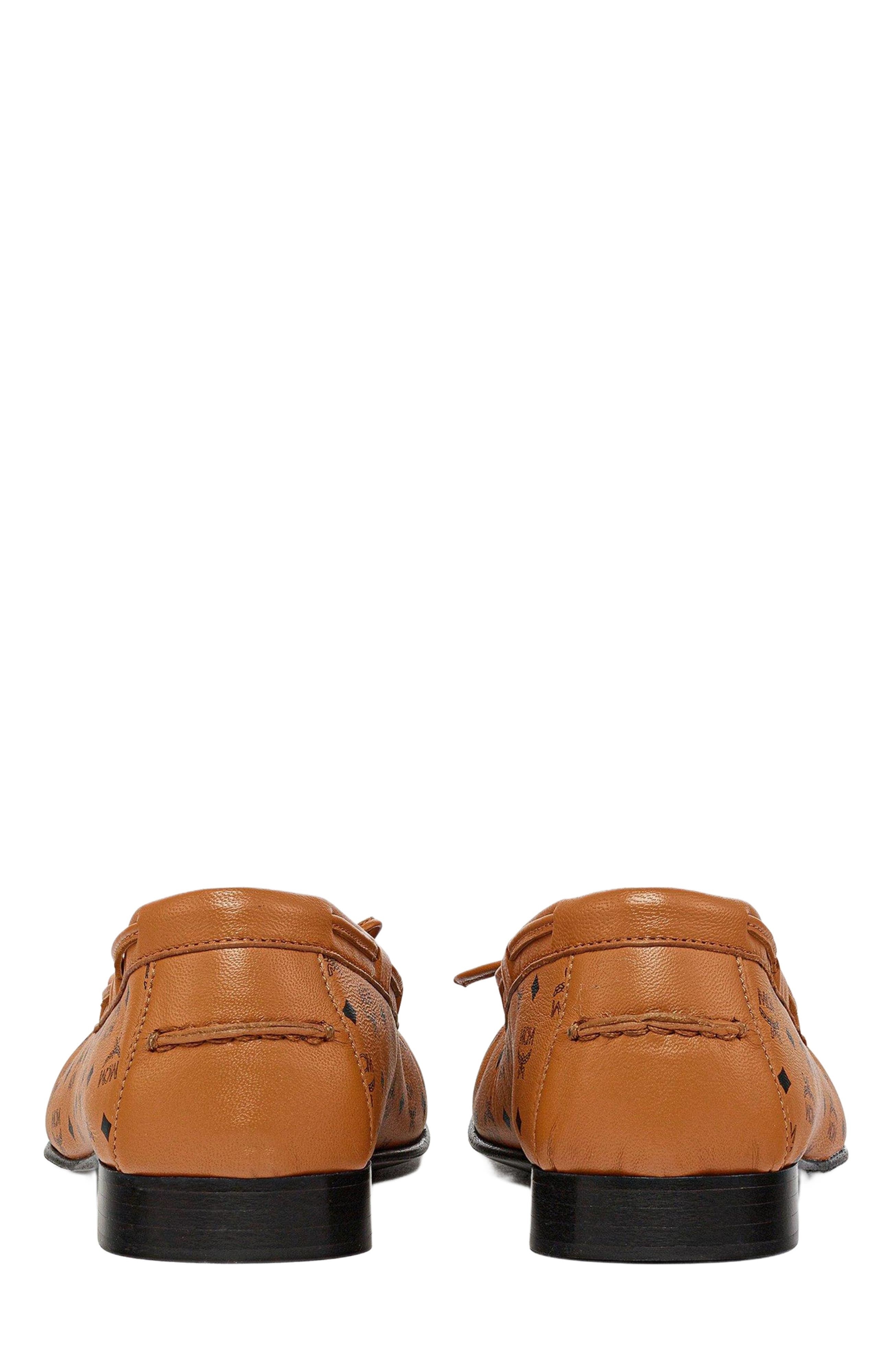 MCM Monogram Moccasin in Lamb Leather in Cognac at Nordstrom - 3
