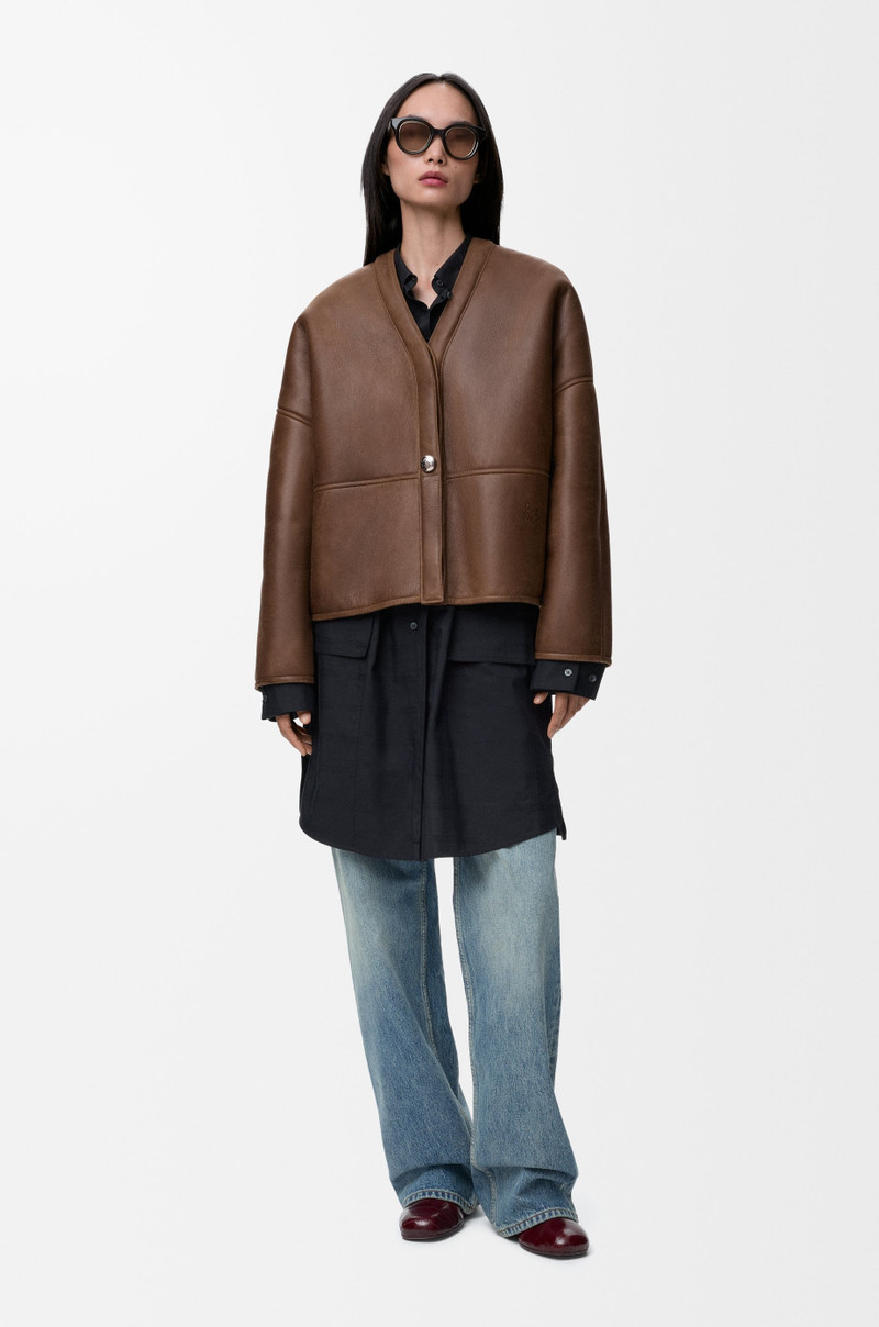 Loewe Pebble cardigan in shearling outlook