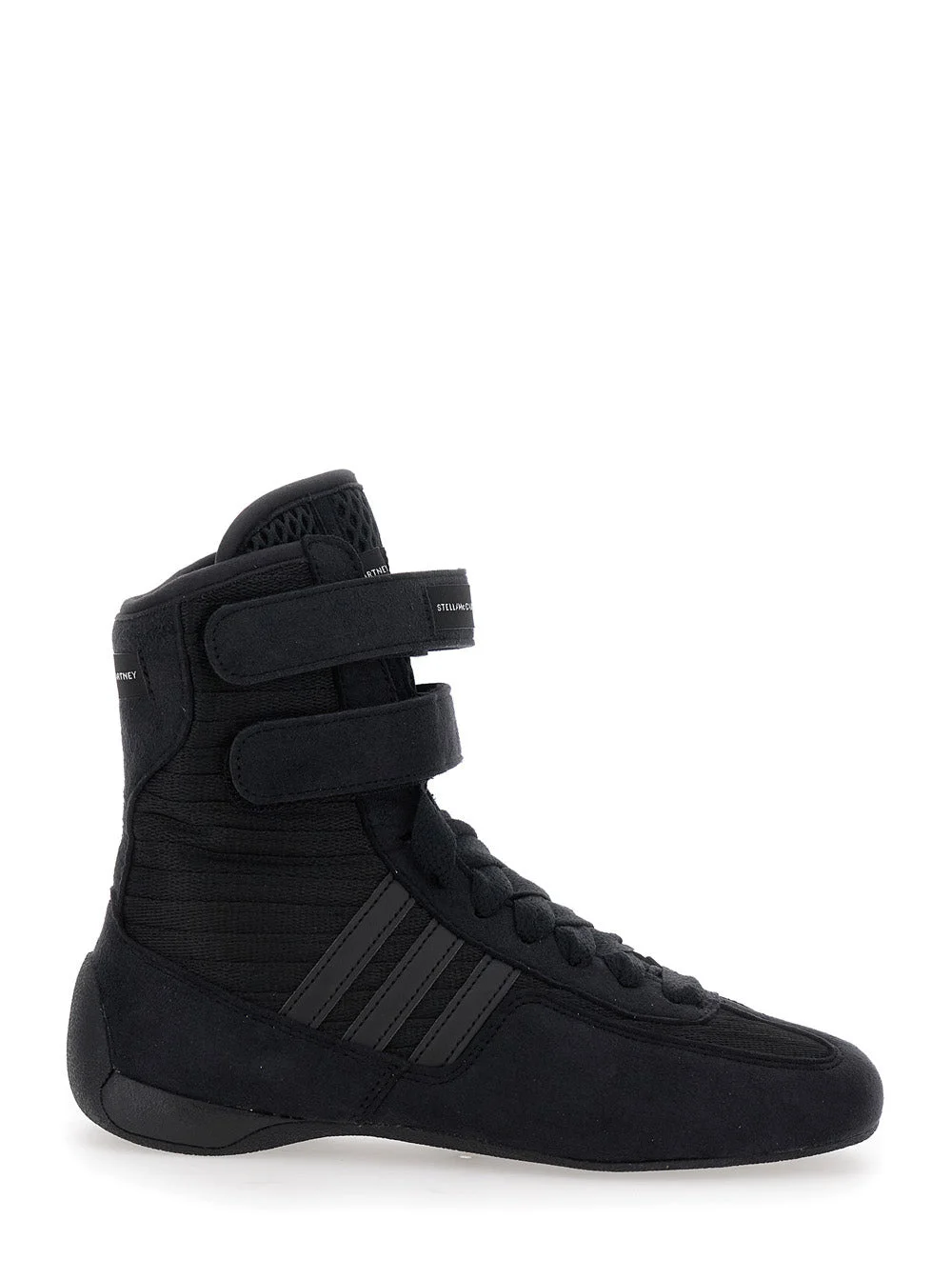 Stella Mccartney Women 'Rasant' Black Sneakers With Strap Closure And Logo Detail On The Side In Tec - 1