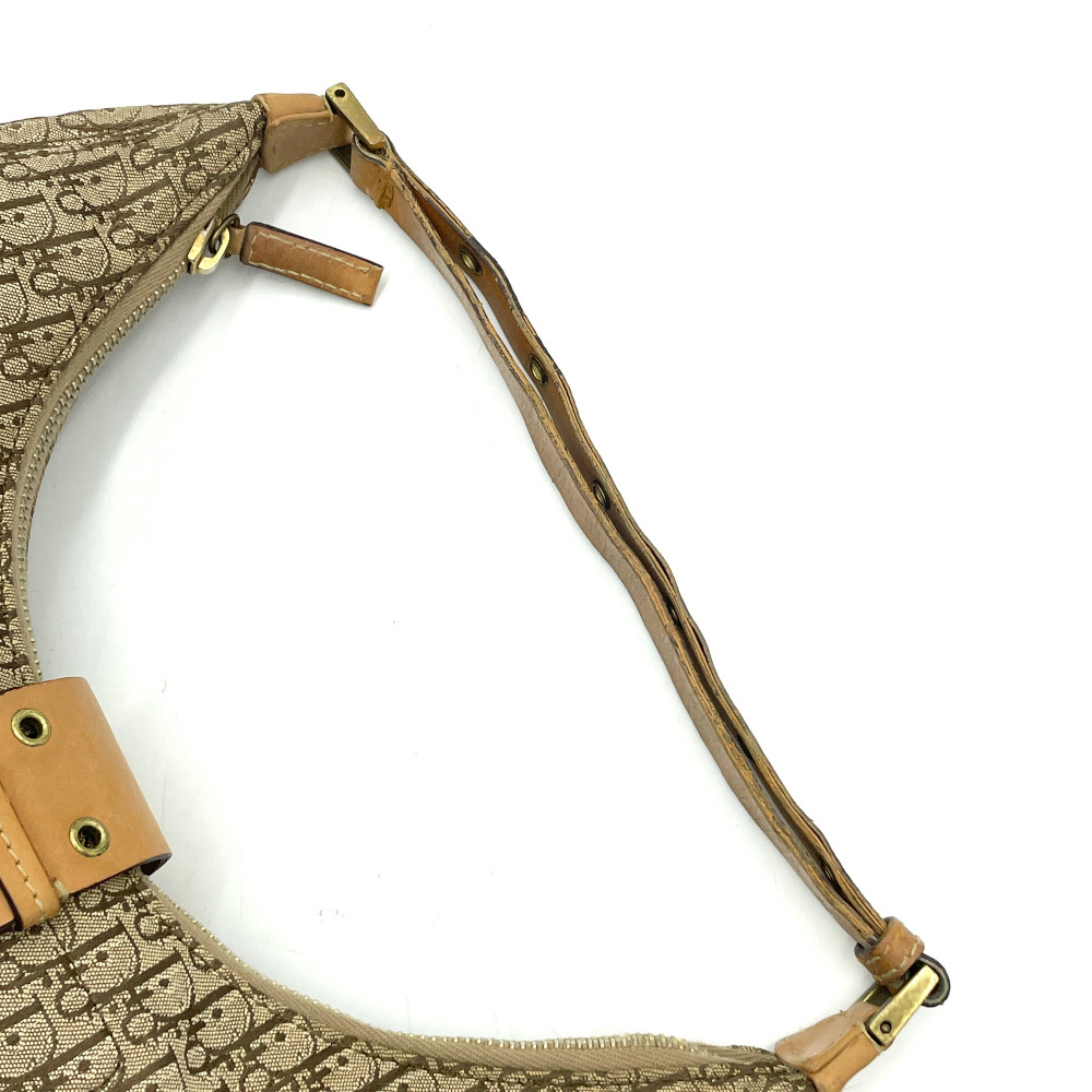 Christian - Christian Dior Street Chic Beige Fabric Hobo Bag - 7